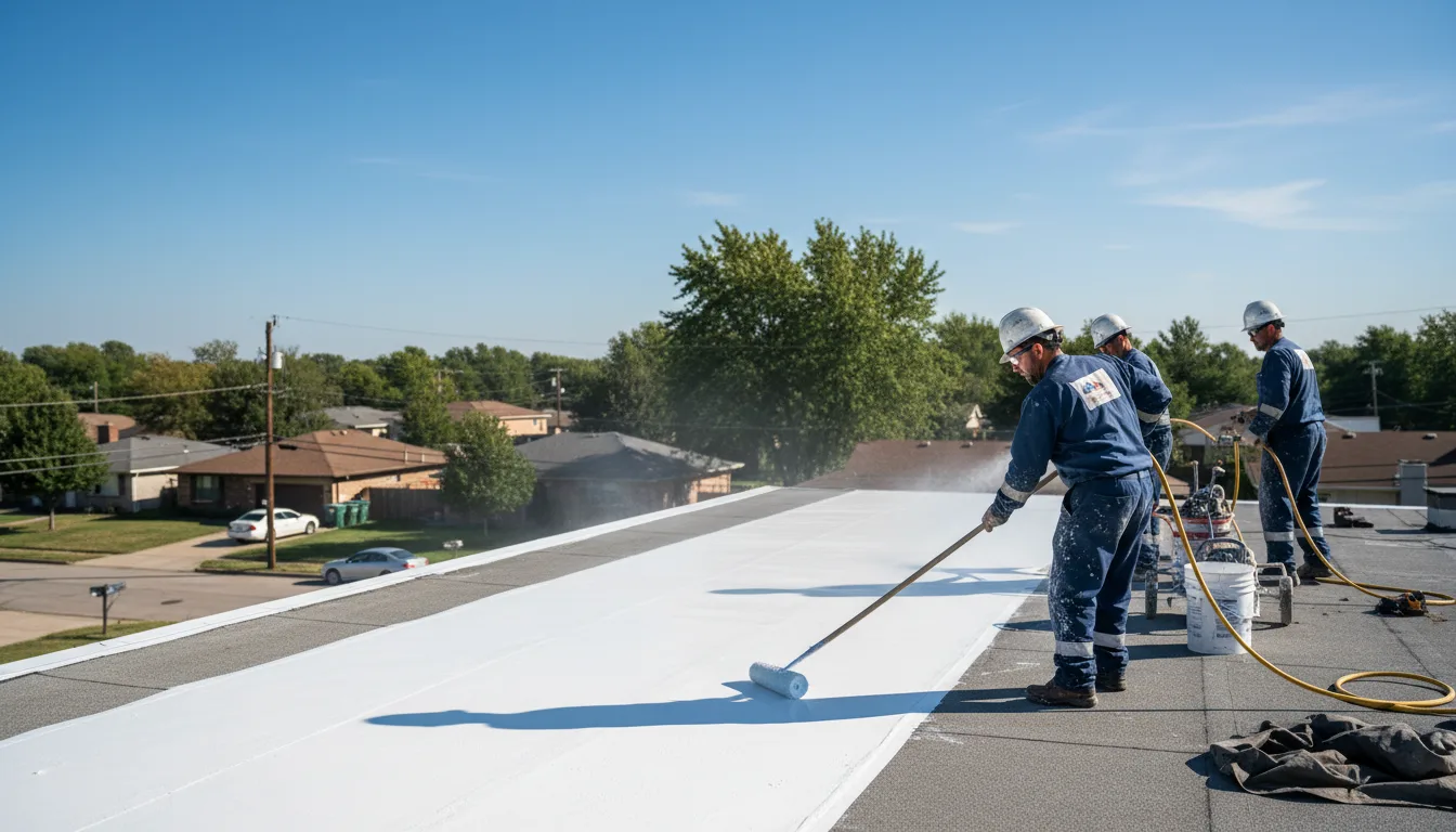 Commercial roof coating in Loami, IL near me